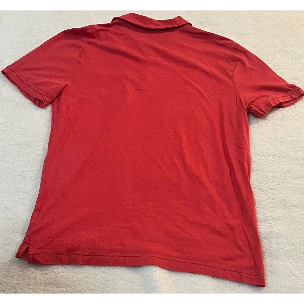 Banana Republic Mens Red Short Sleeve Cotton Pocket Polo Shirt Size M